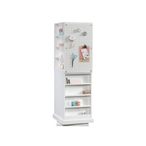 Never feel unorganized while crafting again - this craft tower from the Craft Pro Series® has got you covered. Its swivel base allows it to easily spin and turn so you can access the storage spaces on any of the four sides. This versatile