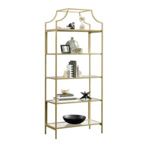 It's time to give your home the style that it deserves. Give your space a sophisticated update with this metal frame bookcase from the International Lux® collection. This modern bookcase features five open shelves