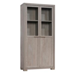 Being unorganized is a thing of the past. Find a place for all your things while adding charming style to any room in your home with this 2 door storage cabinet from the Manhattan Gate® collection. This display cabinet includes two large doors that include safety-tempered glass inserts. Behind these doors are six spacious shelves