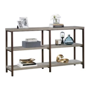 You can never have too much storage space in your home – right? Add versatile storage options to any room while creating a beautiful focal point that is sure to stand out with this console table from the Manhattan Gate® collection. This stunning table features two large open shelves that are ideal for storing an array of different items like your collection of books