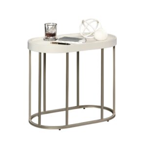 The perfect side table does exist. Give your home the style it deserves with the modern appeal and farmhouse charm of this side table from the Manhattan Gate collection. This unique oval end table offers a spacious top surface that provides you with room for items like the TV remote