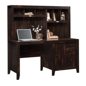 Transform your room into a rustic office with this computer desk with hutch from the Dakota Pass® collection. Computer desk with storage has a spacious tabletop that provides ample room for your laptop