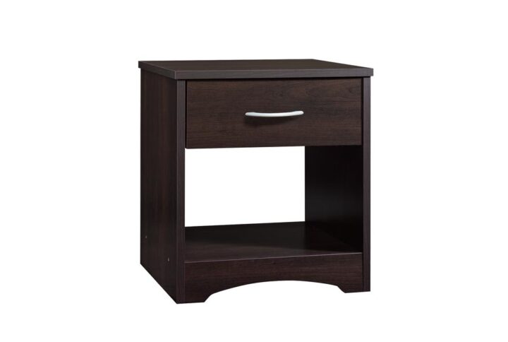 Easy-glide drawer with safety stops. Open shelf provides additional storage. Open shelf provides additional storage.