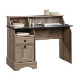 Upgrade the style and aesthetic of your home office/workspace with this desk from the Sauder Select collection. Its beautiful faux slate tabletop surface has room for all your office essentials with an and its EverSheen® top-coat that provides a clear