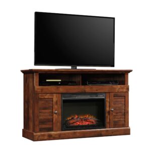 Create a warm and inviting aesthetic in your home with this entertainment/fireplace credenza from the Harbor View® collection. It accommodates up to a 60" TV