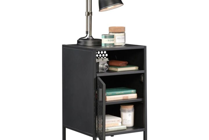 A bedroom just isn't complete without the perfect bedside companion. Give your favorite snoozing room the finishing touch it needs with this night stand from the Boulevard Café collection. This metal night stand offers a spacious top surface that provides you with the ideal amount of space for all your bedside needs like a lamp