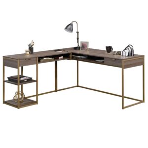 Your home office is allowed to be stylish too. Dress up your office space when you add the sophisticated style and modern design of this L-shaped desk from International Lux® collection. Its spacious top surface provides you with all the room you need for your must-have desk essentials like your laptop