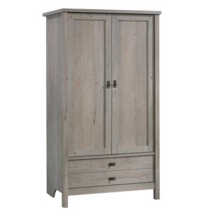 The storage fix that you've been craving. Create the versatile storage options that your home needs while adding the beautiful style and charming design that you want with this armoire from the Cottage Road® collection. Behind its large