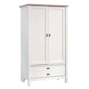 Storage that makes a statement. Add beautiful style and character to any room in your home whiling creating versatile storage space for all your things with this armoire from the Cottage Road® collection. Behind its large