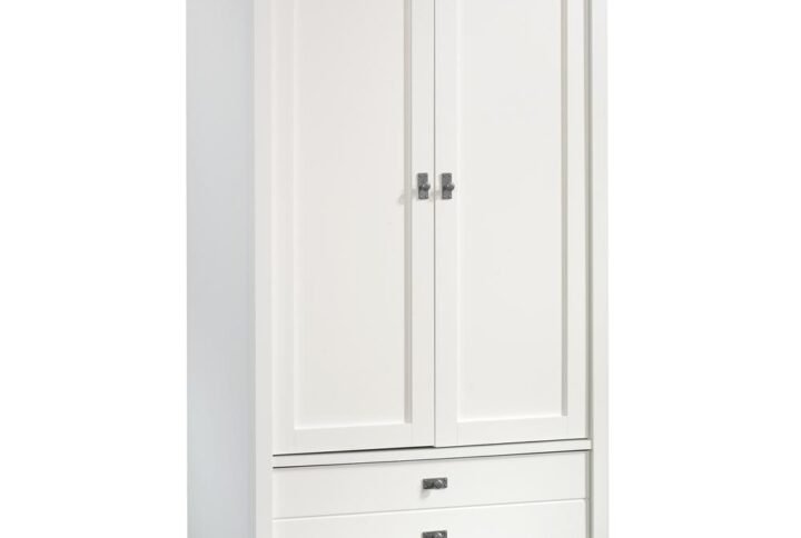 Storage that makes a statement. Add beautiful style and character to any room in your home whiling creating versatile storage space for all your things with this armoire from the Cottage Road® collection. Behind its large