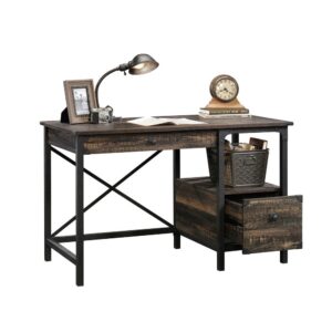 Rustic-inspired style is just what you need to get motivated for your next big project. Update your home office or workspace with the one-of-a-kind design and beauty of this desk from the Steel River® collection. Its spacious top surface provides you with the room you need for all your desk essentials like your laptop