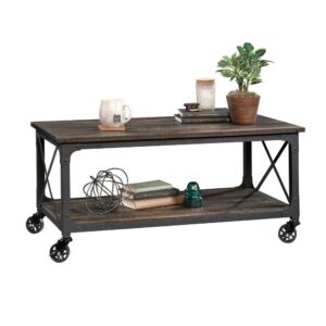 The center of attention in your living room should stand out from the rest! Add beautiful style and unique design to your home with this coffee table from the Steel River® collection. This industrial-inspired coffee table offers a spacious top surface that provides you with all the room you need for items like coasters