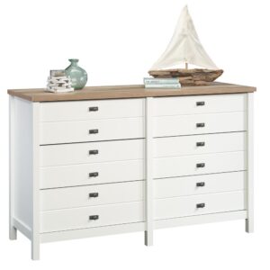 Style and storage – the perfect match! Give your bedroom the versatile storage options it has always needed while adding the charming style and beauty that you crave with this dresser from the Cottage Road® collection. It features six spacious drawers that open and close on smooth metal runners for easy access storage of a variety of different items