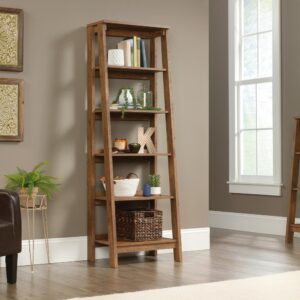 sleek and just what you need. Add versatile storage space to any room in your home with the beautiful style and design of the 5-shelf bookcase from the Trestle® collection. This display bookcase features five spacious open shelves that are ideal for displaying all your favorite home décor items like decorative plants