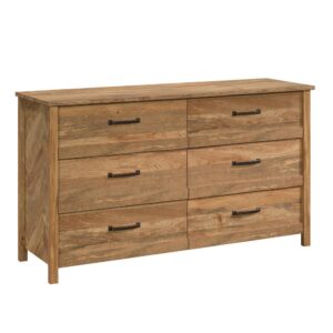 A beautiful dresser makes the perfect finishing touch to any bedroom. Add stunning style while creating versatile storage options with this dresser from the Cannery Bridge® collection. This bedroom dresser features six large drawers that open and close on smooth metal runners for easy access storage of an array of different items like stacks of jeans and your favorite blouses to comfy sweatshirts and your collection of cozy socks. It has a place for all your things! This six drawer dresser also features a spacious top surface that provides you with an additional place to store bedroom items and display home décor like an accent lamp