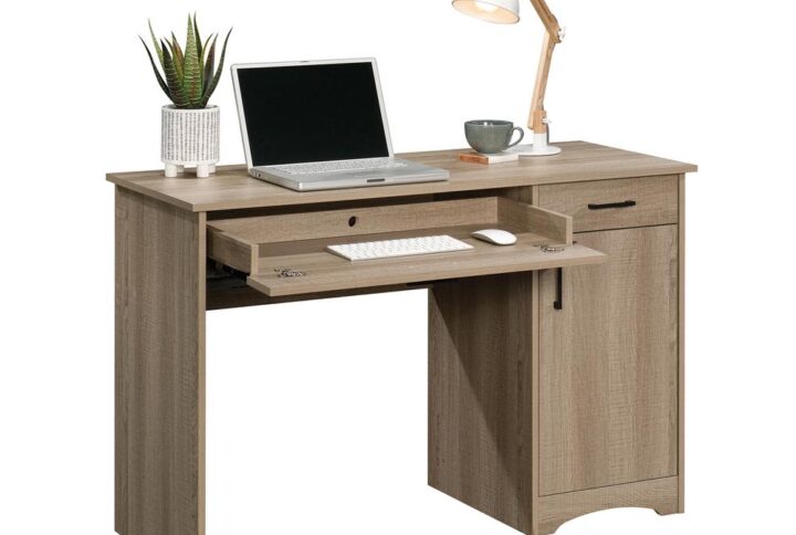 Is your boring office space bringing you down? We can fix that! Find that motivation you need to tackle all your big projects with the stylish good looks and functional design of this computer desk from the Beginnings® collection. This home office desk offers a spacious top surface that provides you with the room you need for all your office essentials like your laptop