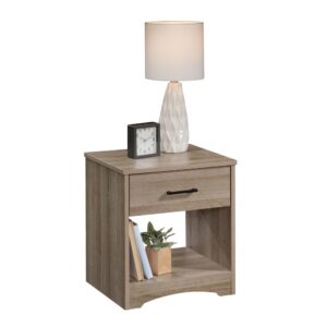 No bedroom is complete without the perfect night stand. Create a place to store all your bedside needs while adding beautiful design and charming good looks to your bedroom with this storage night stand from the Beginnings® collection. This one drawer night stand offers a spacious top surface that provides you with room for bedside items like an accent lamp