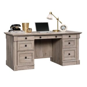 It's time for your inner boss to shine! Create a one-of-a-kind work environment with the beautiful style and design of this executive desk from the Palladia® collection. This home office desk offers a spacious top surface that provides you with the room you need for all your desk essentials like your laptop