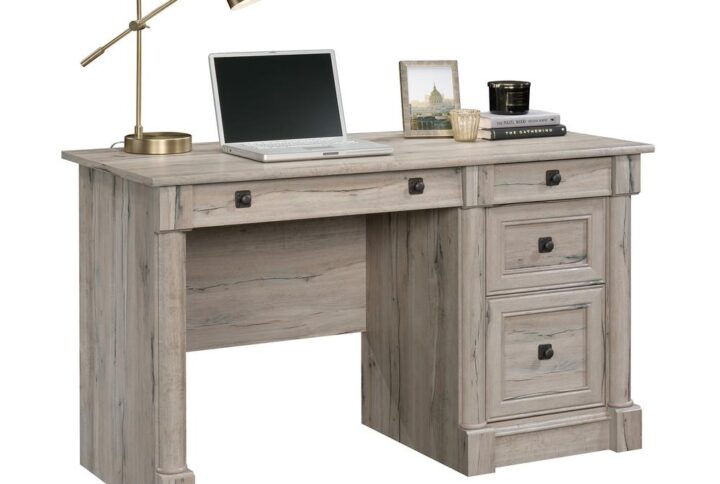 Your home workspace should be just as stylish as the rest of your home. Give your home office the upgrade it deserves with the beautiful style of this computer desk from the Palladia® collection. This small office desk offers a spacious top surface that provides you with room for all your desk essentials like your laptop