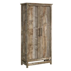 Style and storage all in one! Give your home the additional storage options it needs without having to sacrifice on the style you love with this rustic storage cabinet from the Granite Trace® collection. Behind its two large doors is a spacious hidden storage area that includes six adjustable shelves that have the ability to move to different heights to create flexible storage for items of all shapes and sizes. These versatile shelves are ideal for storage of a variety of different items like spare blankets