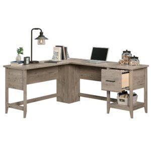 Find the motivation you need to tackle all your big projects when you give your office space the charming style and functional design of the L-shaped desk from the Summit Station® collection. This home office desk offers a spacious top surface that provides you with all the room you need for office essentials like your laptop