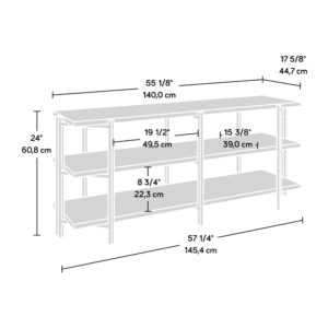 making it ideal for binge watching your favorite shows or playing endless hours of video games with your friends. This TV stand features sturdy 1" thick top and shelves. Already have a TV stand? Use its spacious top surface to display home décor items like decorative plants and photos of your family and friends. Its two lower shelves are ideal for your video and gaming equipment or storing items like organizing bins and your collection of movies. Its durable