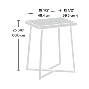 lightweight 1 ½" panel construction that makes it easy to move if you decide to redecorate or reposition it within your home. Its top surface provides space to store and display all your couch side necessities like an accent lamp