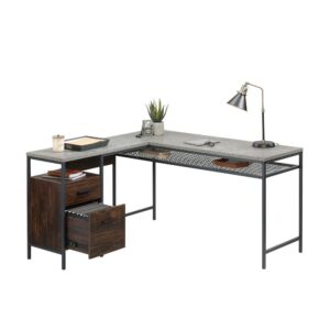 Find the motivation you need to tackle your big projects with the charming good looks and functional design of this L-shaped desk from the Market Commons® collection. This home office desk offers a spacious top surface that provides room for office essentials like your laptop