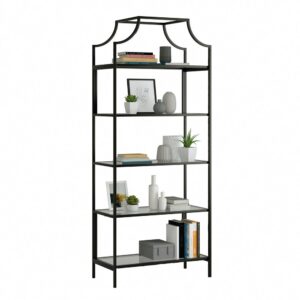 Storage that makes a statement. Create a one-of-a-kind look in your home when you add the sophisticated style and modern design of this bookcase from the Harvey Park® collection. This tall bookcase features five open shelves