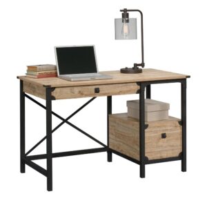 Redefine your workspace with the industrial style and design of this metal and wood desk from the Steel River® collection. This home office desk offers a spacious top surface with room for desk essentials like stacks of papers