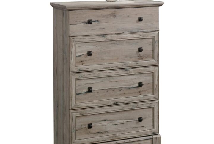 Style and storage all in one! Conveniently stow away all your clothes and accessories without having to sacrifice on the style you love with this 4-drawer chest from the Palladia collection. This 4 drawer dresser features four large drawers that open and close on smooth metal runners. These spacious drawers provide you with the perfect amount of space for storing a variety of different items like stacks of slacks and your button-up shirts to cozy sweatpants and your collection of t-shirts. You can find a place for all of your things. This chest of drawers also offers a spacious top surface the provides you with room to store and display items like your makeup bag