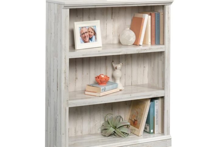 Is your home feeling a little cluttered? We can fix that! Create a convenient spot to organize all your things with this attractive 3-shelf bookcase from the Sauder Select collection. This small bookcase features three large shelves that provide you with the perfect amount of space to stow away items like work binders