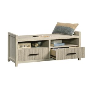 Entryway storage that works with your busy life. This hallway storage bench from the Pacific View® collection offers multiple storage options