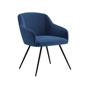 No home is complete without an attractive occasional chair. Easily update the look of your home with the modern design and beauty of this blue velvet accent chair from the Harvey Park® collection. This contemporary occasional chair features a large