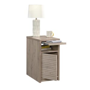 Updating the look of your living room has never been easier! Add a simple touch of mid-century inspired style and design with this side table with pull out tray from the Harvey Park® collection. This side table with open storage has a spacious top surface with ample space for necessities like a table lamp