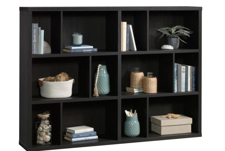 Out with the old design of bookcases. Wave hello to the modern design of this cubby bookcase from the Sauder Select collection. This display bookcase cubby is both strong and lightweight. With thick 1" and 1 ¼" panel construction