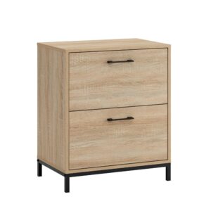 No one likes an unorganized office space. Create the storage and organization that your home office needs while adding a touch of the style that you love with this lateral file cabinet from the North Avenue® collection. This wood lateral file cabinet features two large drawers with full extension slides that can hold letter or legal-size hanging files for increased organization options. An interlocking safety mechanism allows only one drawer to open at a time. Its spacious top surface provides you with additional space to store and display various items like a wireless speaker