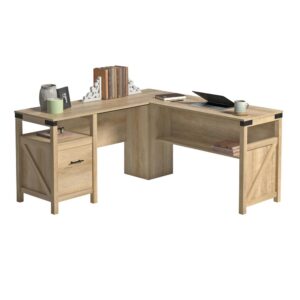 to work from home tasks. With the L-shaped desk from the Bridge Acre™ collection