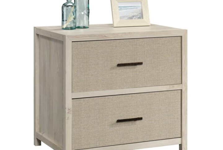 A serene coastal energy mixed with home office practicality is blended perfectly together in this lateral file cabinet from the Pacific View ® collection. This 2-drawer lateral file cabinet features drawers with smooth