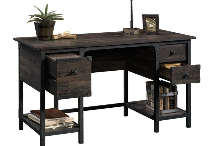 Who said you can't have style in the workplace? Give your home office or workspace the internationally inspired update it deserves with this small computer desk from the Steel River® collection. This computer desk with storage has a top surface that provides you with ample room for all your must-have desk supplies like your laptop