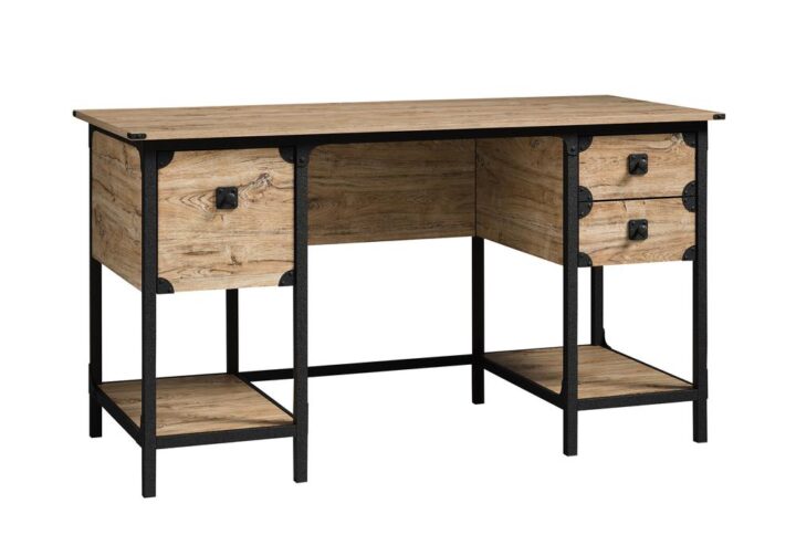 Your home office deserves an upgrade! Add a touch of industrial-inspired design while creating the perfect workspace in your home with this small computer desk from the Steel River® collection. This industrial home office desk features a spacious top surface that provides you with all the room you need to store your must-have desk essentials like your laptop