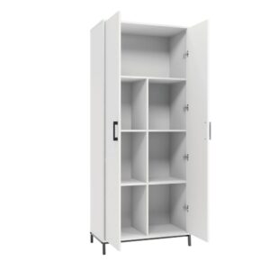 do so with a piece that you love. This white tall storage cabinet from the North Avenue® collection offers the storage solution you have been looking for