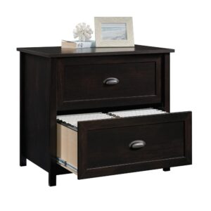 look no further than the Cottage Road® lateral file. This black decorative file cabinet features drawers with full extension slides that hold letter or legal-size hanging files. Finished on all sides for versatile placement in any room of your home