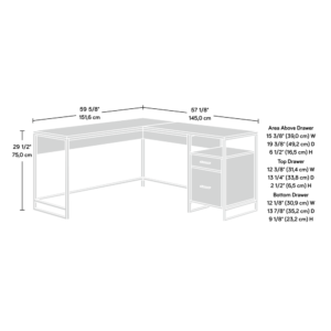 too! Update the look of your office space with the mid-century style and design of this modern L-shaped desk from the Tremont Row collection. This home office desk offers a spacious top surface with ample room for notepads