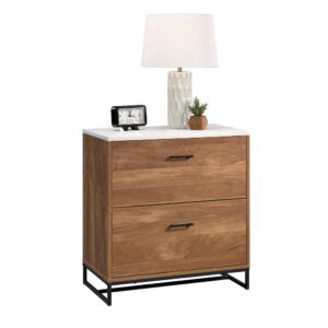 What's an office space without optimal storage options? Give your home office the storage it deserves while adding the style that you love with this lateral file cabinet from the Tremont Row™ collection. This 2 drawer lateral file cabinet features two large drawers with full extension slides that can hold letter or legal-size hanging files so you can keep all your important documents organized. The interlocking safety mechanism allows only one drawer to open at a time for added safety measures. This wood lateral file cabinet features a spacious top surface that provides you with additional space for items like folders and home décor. This modern file cabinet features a durable