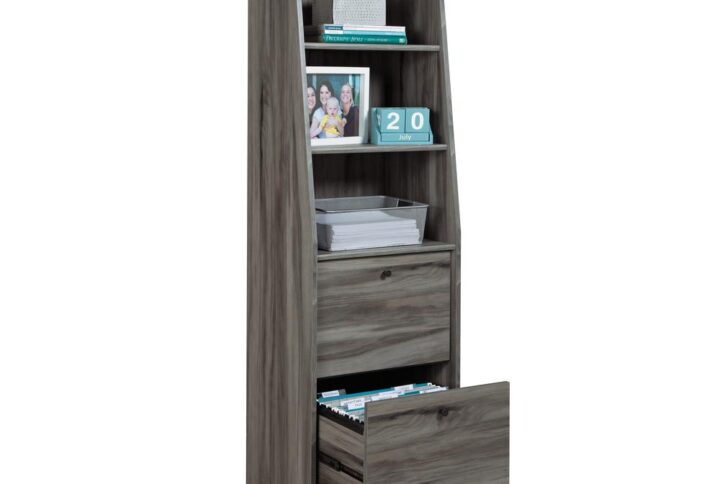 Storage with limited space in mind. Add style while considering the space in your home with this narrow bookcase from the Harvey Park® collection. This 3-shelf narrow bookcase features two fixed shelves to store and display books