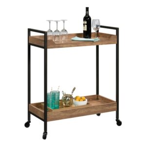 There's no reason to limit the fun and entertainment to one room. Keep the party rolling throughout any room in your home with this multi purpose cart from the North Avenue® collection. This rolling bar cart features two spacious shelves that provide you with the room you need to store and display a variety of items like wine glasses