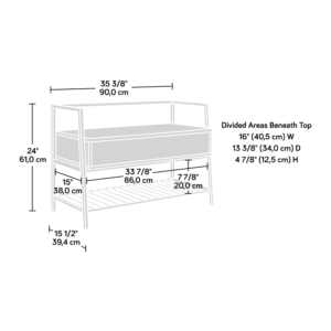 all while adding the style that you love with this storage bench from the North Avenue® collection. This entryway bench features a spacious seat that creates the perfect spot to slip on your shoes in the morning