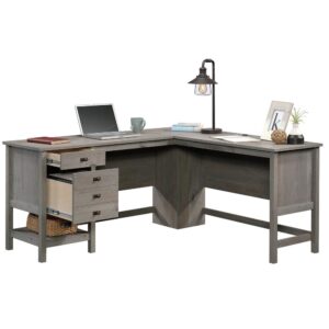 Update your home office with this L-shaped desk from the Cottage Road® collection. The spacious work surface of this home office desk has room for your computer