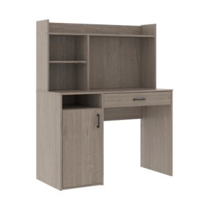 Looking to update your home office? We've got you covered! Give your home office the stylish upgrade it needs with this computer desk with hutch from the Beginnings® collection. This modern small office desk offers a spacious top surface that provides you with the room you need for desk essentials like your laptop